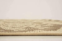 Indoor/Outdoor Botanical Collection Floral Abstract Transitional Flatweave Beige /Brown Area Rug