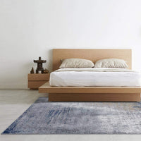 Hampstead Collection Dark Blue Modern Soft Area Rug