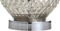 Krister 20.5" Glass/Metal LED Table Lamp Silver