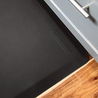 WellnessMats Original Collection Anti-Fatigue Floor Mat, Black, 72 in. x 24 in. x ¾ in. Polyurethane – Ergonomic Support Pad for Home, Kitchen, Garage, Office Standing Desk – Water Resistant,