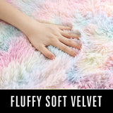 Rainbow Luxury Velvet Shag Soft Area Rug