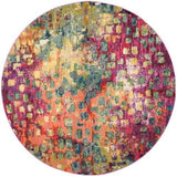 Abstract Pink Multi-color Soft Area Rug