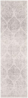 Geometric Trellis Distressed Cream/Yellow  Soft Area Rug