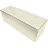 Contemporary Faux leather Storage Bench Ottoman