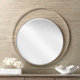 Possini Euro Keri 31 1/2" Silver Asymmetrical Wall Mirror
