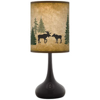 Moose Lodge Giclee Black Droplet Table Lamp