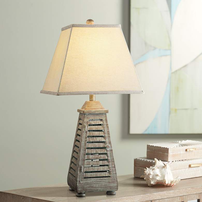efterfølger Stolt svømme Crestview Collection Shutter Tower Night Light Table Lamp – Discounted-Rugs