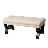 Knight Home Scarlett Fabric Ottoman Bench, Dark Blue