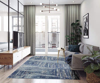 Tower Hill Abstract Blue Soft Area Rug