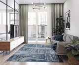 Tower Hill Abstract Blue Soft Area Rug