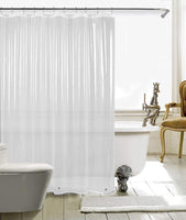 Shower Curtain Liner (72" x 72" Clear) - Waterproof 3-Gauge Lightweight for Bathroom Shower with 12 Pieces Rust-Proof Hooks