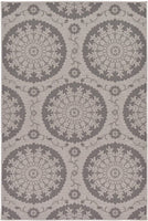 Botanical Collection Floral Abstract Transitional Indoor Outdoor Flatweave Gray/Light Gray Area Rug