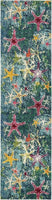 Coastal Modern Bright Colors Starfish Soft Area Rug, Navy Blue/Teal