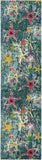 Coastal Modern Bright Colors Starfish Soft Area Rug, Navy Blue/Teal