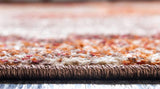 Rustic Casual Warm Toned Abstract Multi Soft Rug
