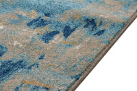 Arman Abstract Soft Blue Multi Area Rug