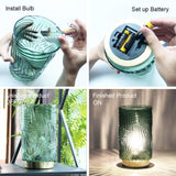 Cordless Floral Battery Operated Table Lamp
