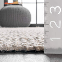 Chunky Loop off-White  Jute Rug - Multiple sizes available