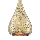 Safi 9" Wide Antique Brass Moroccan Mini Pendant Light