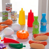 115-Piece Deluxe Tasty Treats Pretend Play Food Set, Plastic Grocery and Pantry Items ,Gift for Ages 3+