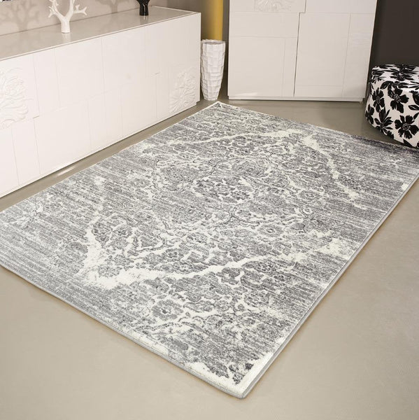 Persian Distressed Silver Gray Area Rugs