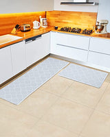 Pretigo Anti Fatigue Kitchen Rug Set 2 Piece Non Slip Cushioned Floor Comfort Mat Waterproof Comfort Standing Kitchen Rug Colorful Pattern 17.5"x59" +17.5"x30"