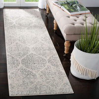 Geometric Trellis Distressed Cream/Yellow  Soft Area Rug