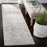 Geometric Trellis Distressed Cream/Yellow  Soft Area Rug