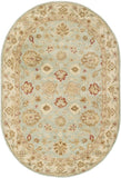 Handmade Traditional Oriental Premium Soft Wool Area Rug, Grey Blue / Beige