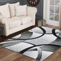 Howell Collection Grey Geometric Soft Area Rug