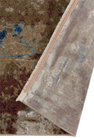 Arman Abstract Multi Blue Brown Soft Area Rug