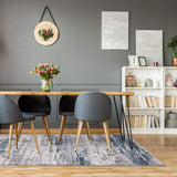 Florance Collection Blue Modern Soft Area Rug