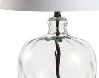 Rae 26.5" Glass/Metal LED Lamp Clear/Black