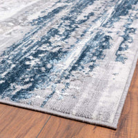 Florance Collection Blue Modern Soft Area Rug