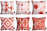 Set of 6 Geometric Pattern Double Side Print Decorative Throw Pillow Case Cushion Cover