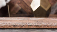 Modern Traditional Vintage Distressed Chocolate Brown Area Rug