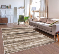 Modern Abstract Beige Soft Area Rug