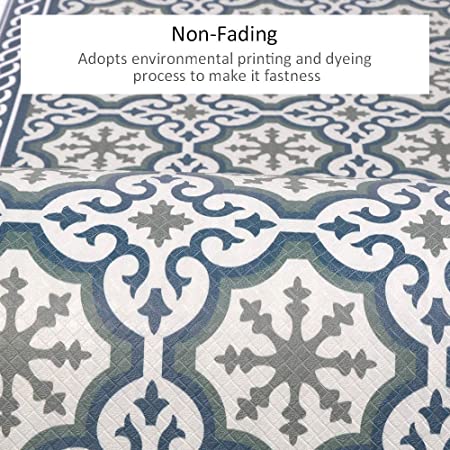 Tritard Anti Fatigue Kitchen Mats for Floor Memory Foam Cushioned Boho Non  Slip Kitchen Rugs Set of 2 Waterproof Comfort Padded Standing Mat for