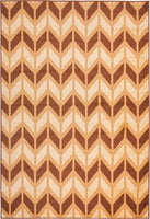Miami Bourban Chevron Gold Modern Area Rug