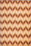 Miami Bourban Chevron Gold Modern Area Rug
