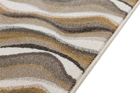 Arman Modern Ivory Beige Brown Soft Area Rug