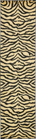 Wildlife Collection Zebra Animal Print Cream Area Rug