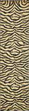 Wildlife Collection Zebra Animal Print Cream Area Rug