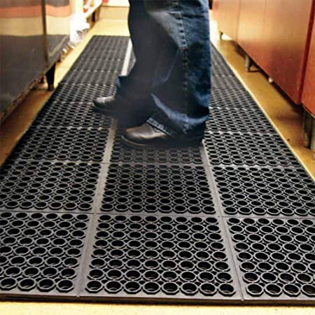 Rubber Floor Mats for Kitchen Commercial Anti-Fatigue Floor Mats Restaurant  Bar Floor Mat New Rubber Door Mat Heavy Duty Drainage Mat for Garage
