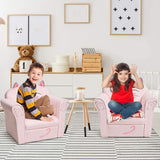 Kids Sofa, Children Armrest Chair with Pattern, Toddler Furniture w/Sturdy Wood