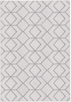 Kashan King Collection Trellis Indoor Area Rug Grey/Cream