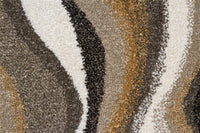 Arman Modern Ivory Beige Brown Soft Area Rug