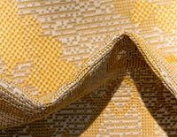 Botanical Collection Floral Abstract Transitional Indoor Outdoor Flatweave Yellow Area Rug