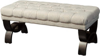Knight Home Scarlett Fabric Ottoman Bench, Dark Blue