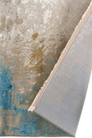 Arman Abstract Soft Blue Multi Area Rug